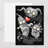 Ik hou van monsters omdat mensen stom zijn kaart (Voorkant / Achterkant)