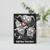 Ik hou van monsters omdat mensen sukken uitnodiging briefkaart (Staand voorkant)