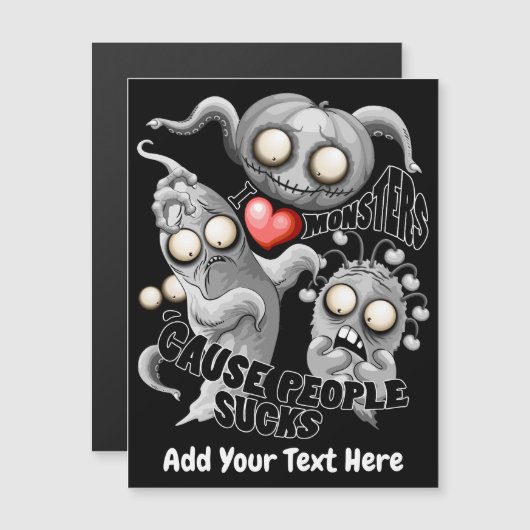 Ik hou van monsters omdat mensen waardeloos zijn (Voorkant / Achterkant)