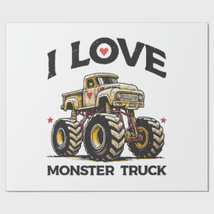 Ik hou van Monstertruck Cadeaupapier