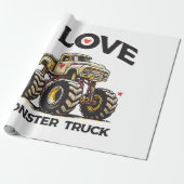 Ik hou van Monstertruck Cadeaupapier (Uitgerold)