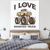 Ik hou van Monstertruck Canvas Afdruk (Insitu (Slaapkamer))