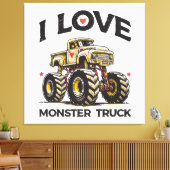 Ik hou van Monstertruck Canvas Afdruk (Insitu (Woonkamer))