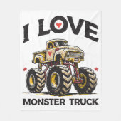 Ik hou van Monstertruck Fleece Deken (Voorkant)