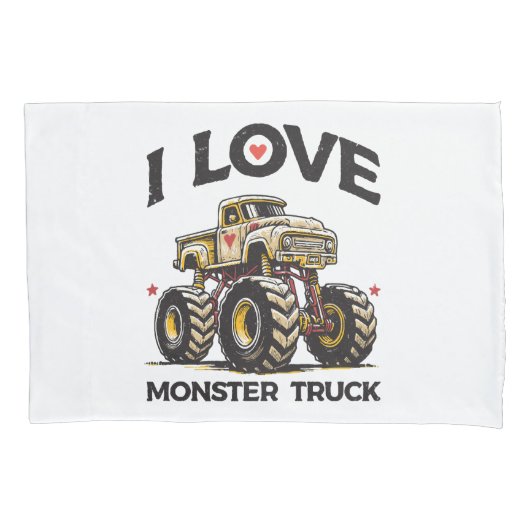 Ik hou van monstertruck kussensloop (Voorkant)