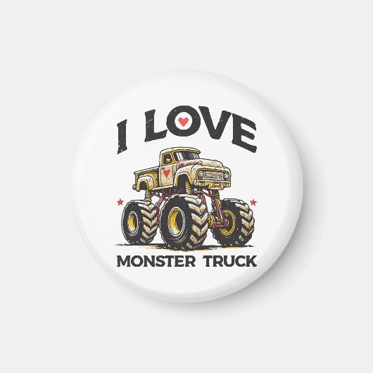 Ik hou van Monstertruck Magneet (Voorkant)