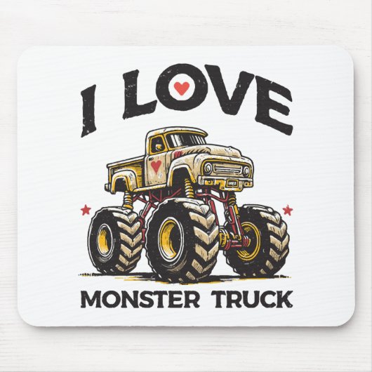 Ik hou van Monstertruck Muismat (Voorkant)
