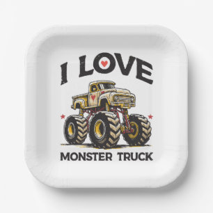 Ik hou van Monstertruck Papieren Bordje