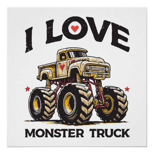 Ik hou van Monstertruck Perfect Poster (Voorkant)