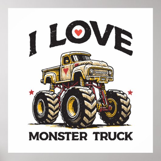 Ik hou van Monstertruck Poster (Voorkant)