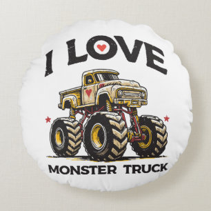Ik hou van Monstertruck Rond Kussen