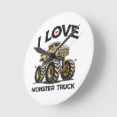 Ik hou van monstertruck ronde klok (Hoek)