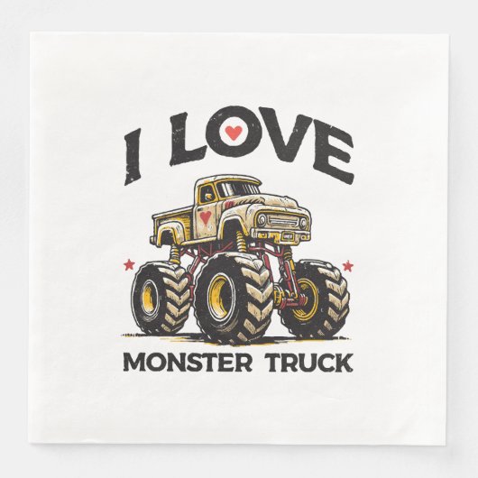 Ik hou van monstertruck servet (Voorkant)