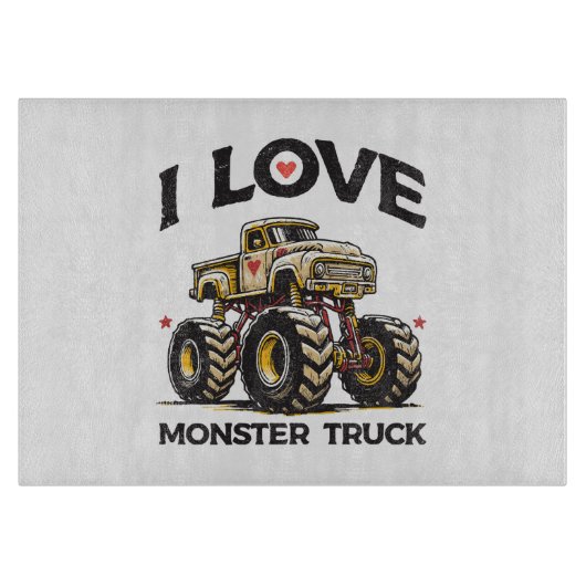 Ik hou van Monstertruck Snijplank (Voorkant)