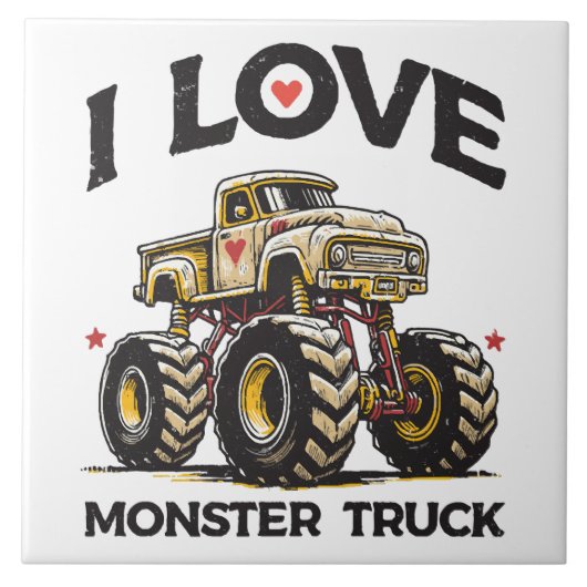 Ik hou van Monstertruck Tegeltje (Voorkant)