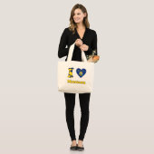 Ik hou van Montana Grote Tote Bag (Voorkant (model))