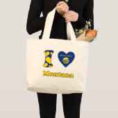 Ik hou van Montana Grote Tote Bag (Voorkant (product))