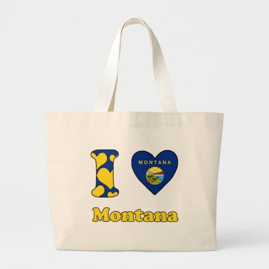 Ik hou van Montana Grote Tote Bag (Voorkant)