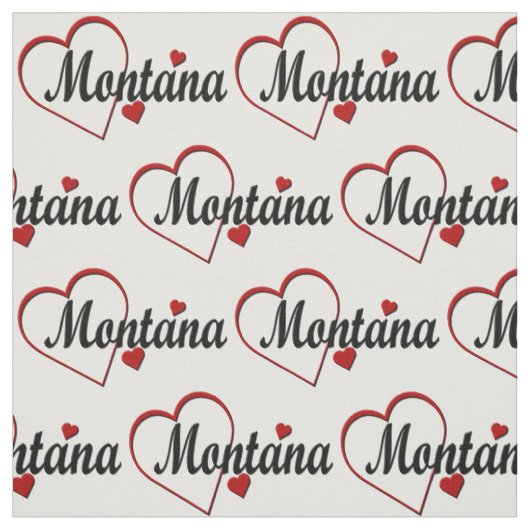 Ik hou van Montana Hearts Stof (Swatch)