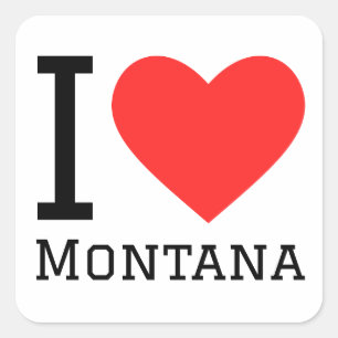 Ik hou van montana vierkante sticker