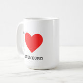 Ik hou van Montenegro sticker Koffiemok (Voorkant links)