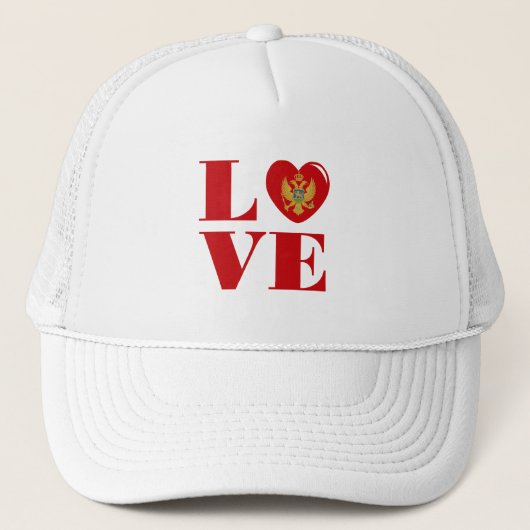 Ik hou van Montenegro Trucker Pet (Voorkant)