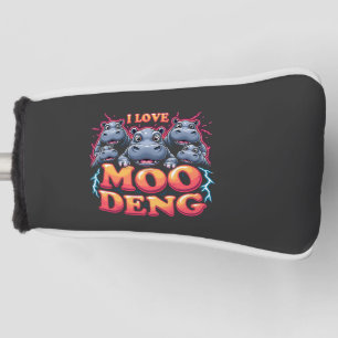 Ik hou van Moo Deng Baby Hippo liefhebbers Golfheadcover