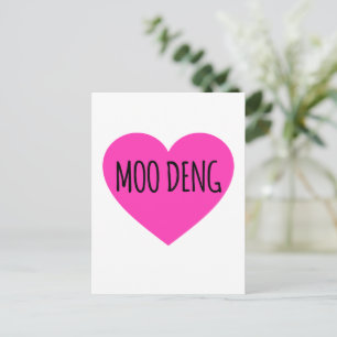 Ik hou van Moo Deng - Baby Nijlpaard Moo Deng Briefkaart