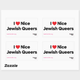 Ik hou van mooie joodse queers Sticker Sheet