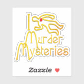 Ik hou van moordmysteries sticker (Vel)
