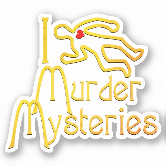 Ik hou van moordmysteries sticker (Voorkant)