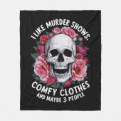 Ik hou van moordshows comfortabele kleding grappig fleece deken (Voorkant)