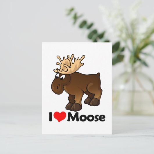 Ik hou van Moose Briefkaart (Staand voorkant)