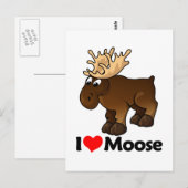 Ik hou van Moose Briefkaart (Voorkant / Achterkant)