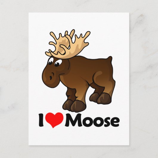 Ik hou van Moose Briefkaart (Voorkant)
