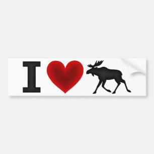 Ik hou van Moose Bumpersticker