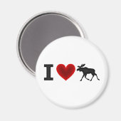 Ik hou van Moose Magneet (Voorkant / Achterkant)