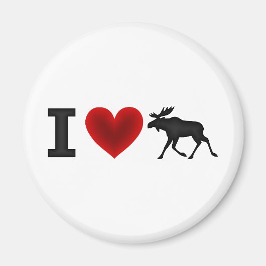 Ik hou van Moose Magneet (Voorkant)