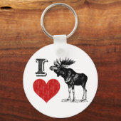 Ik hou van Moose Sleutelhanger (Voorkant)