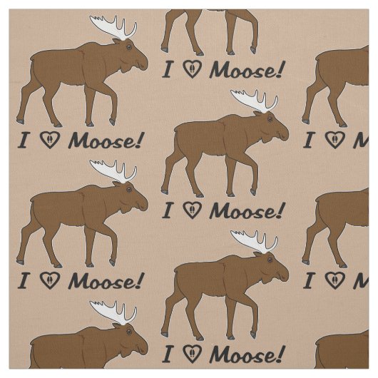 Ik hou van Moose! Stof (Swatch)