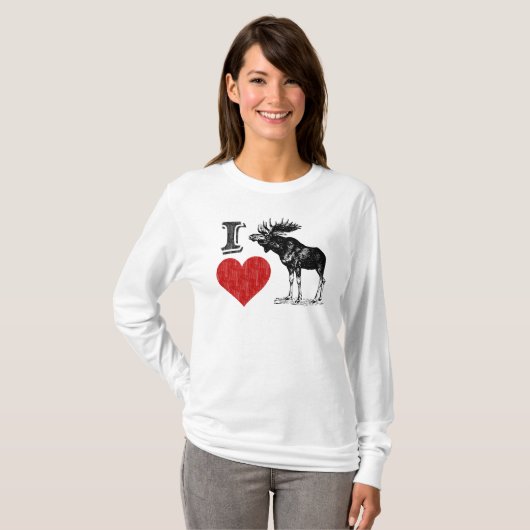Ik hou van Moose T-shirt (Voorkant volledig)