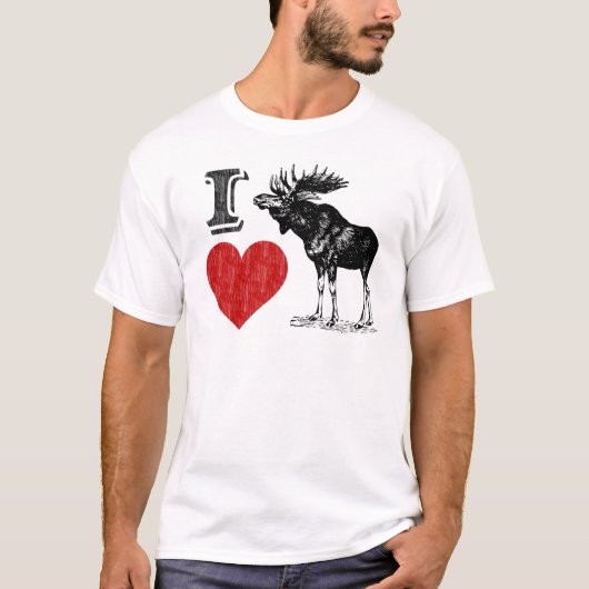 Ik hou van Moose T-shirt (Voorkant)