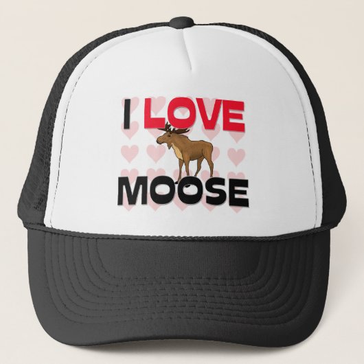 Ik hou van Moose Trucker Pet (Voorkant)