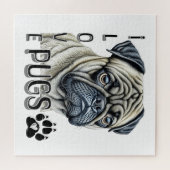 Ik hou van mopjes | Schattigee hondenbezitters Legpuzzel (Horizontaal)