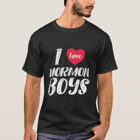 Ik hou van Mormon Hij Lds T-shirt (Voorkant)