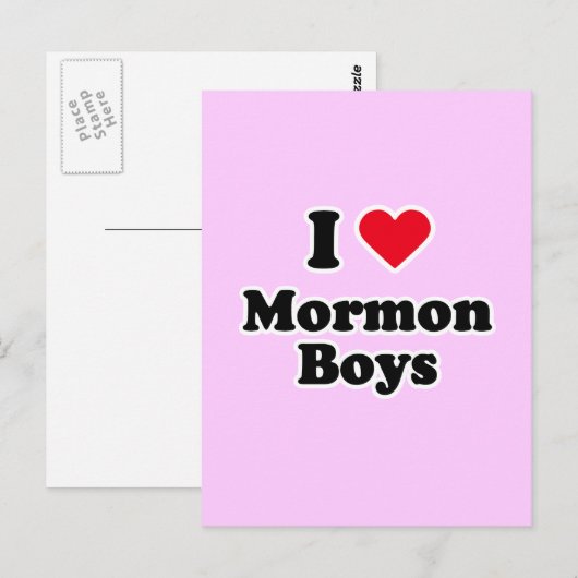 Ik hou van mormon jongens briefkaart (Voorkant / Achterkant)