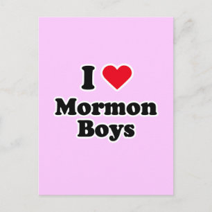 Ik hou van mormon jongens briefkaart