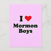 Ik hou van mormon jongens briefkaart (Voorkant)