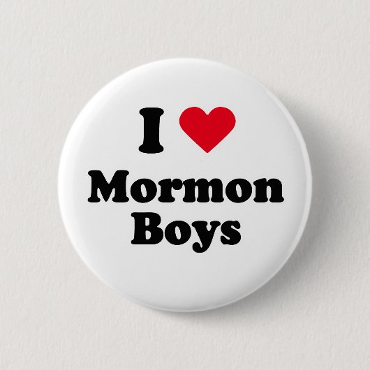 Ik hou van mormon jongens ronde button 5,7 cm (Voorkant)
