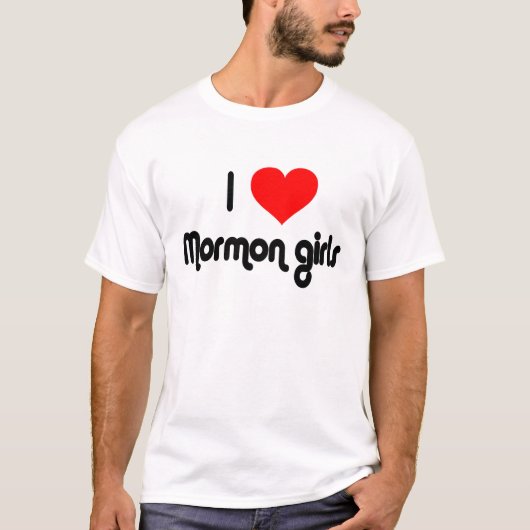 Ik hou van Mormon meisjes T-shirt (Voorkant)